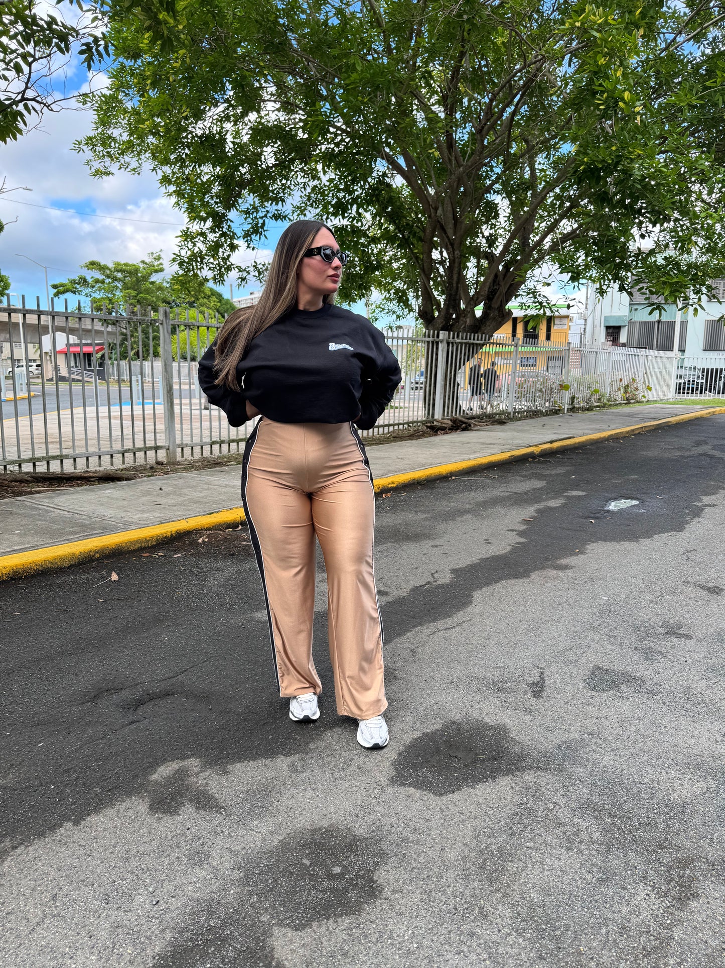 High Waisted Stretch Trousers
