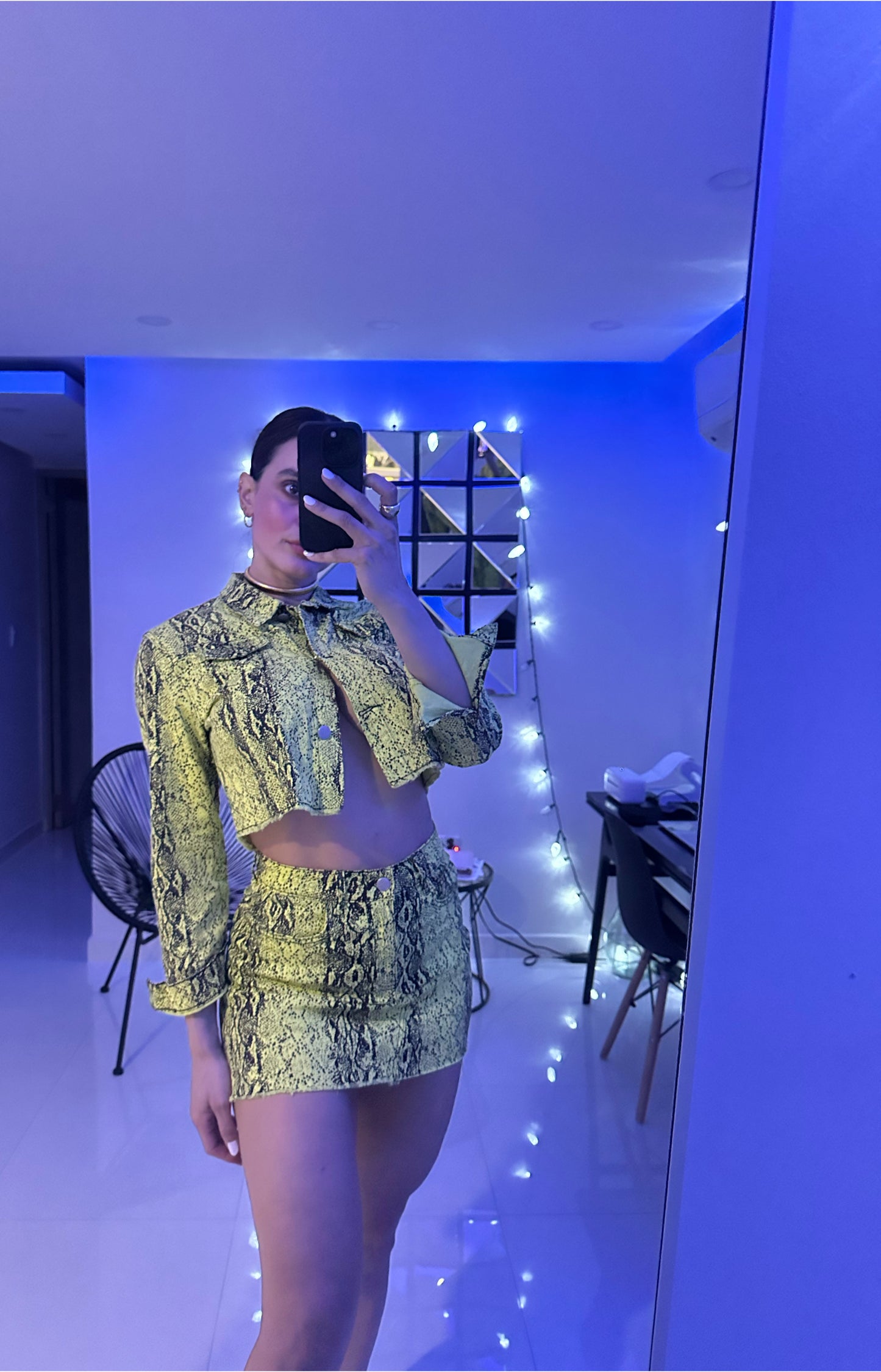 Pre-Loved Neon Skirt Set