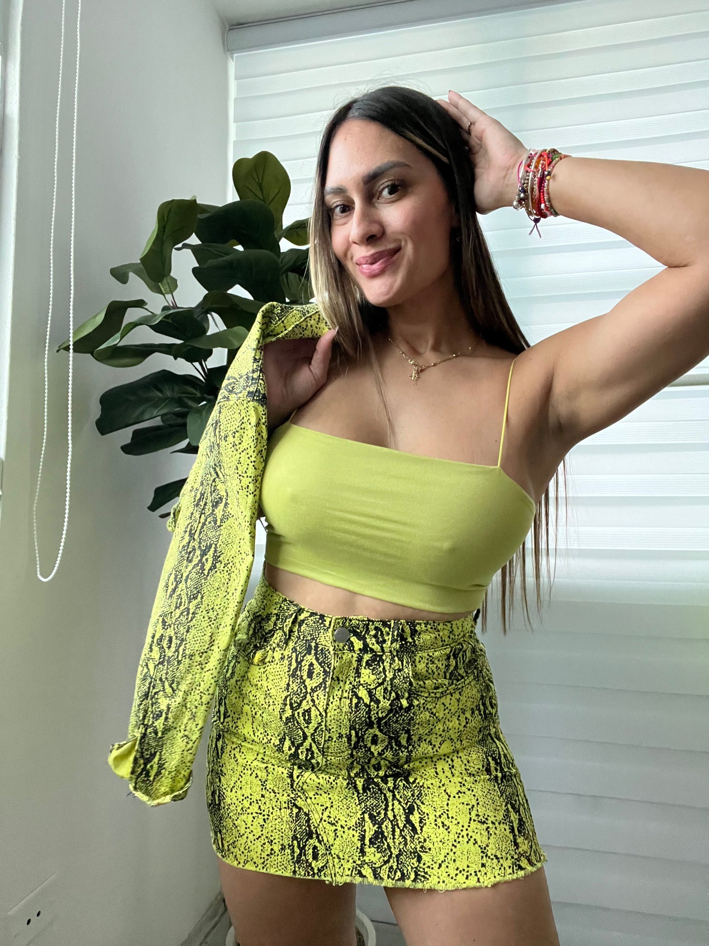 Pre-Loved Neon Skirt Set